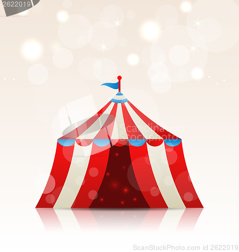 Image of Open circus stripe entertainment tent 