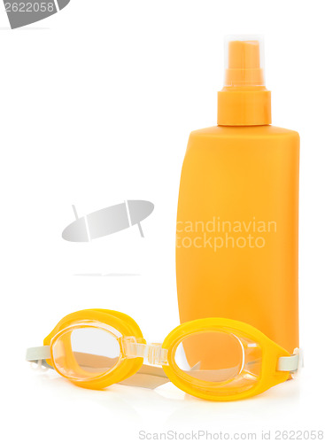Image of Sunscreen and Goggles