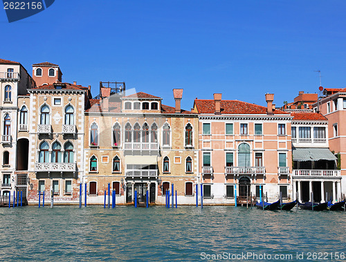 Image of Italy. Venice. Beautiful view of famous Grand canal with venetia