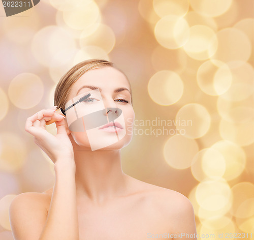 Image of beautiful woman with mascara