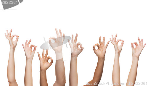 Image of human hands showing ok sign