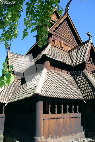 Image of The stave church from Gol