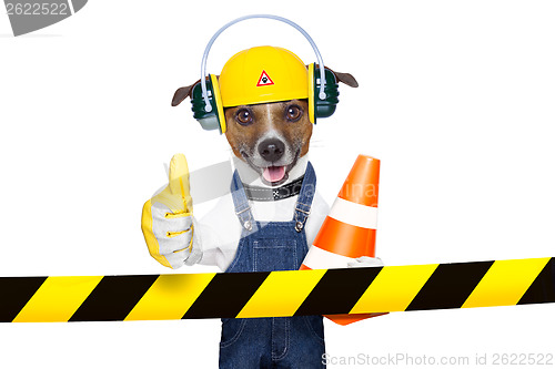 Image of under construction dog