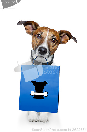 Image of shopping bag  dog 