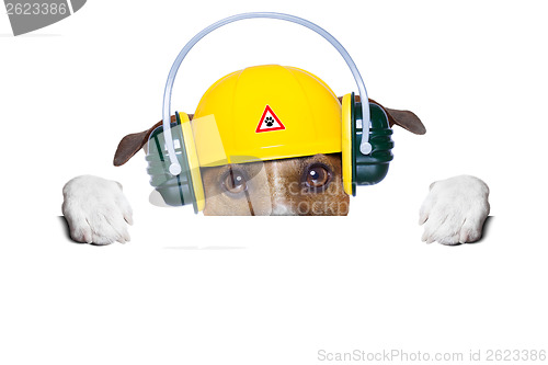 Image of under construction dog