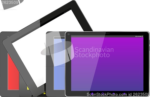 Image of Set of tablet pc computers