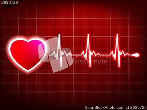 Image of Abstract heart beats cardiogram. EPS 10