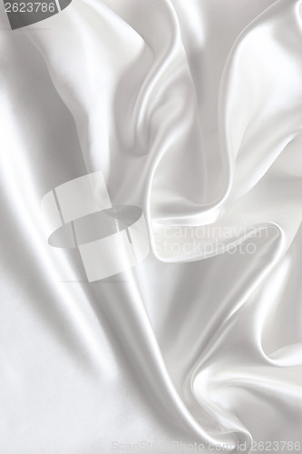 Image of Smooth elegant white silk as background 