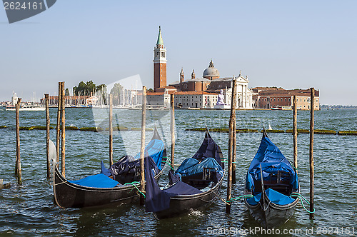 Image of Gondolas in Venice.