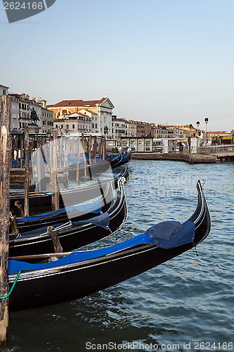 Image of Gondolas in Venice.