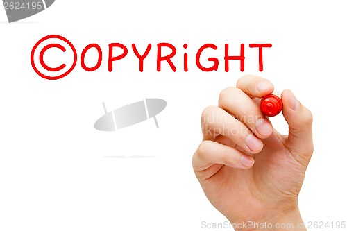 Image of Copyright Concept Red Marker