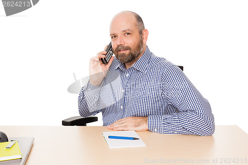 Image of business man at the phone