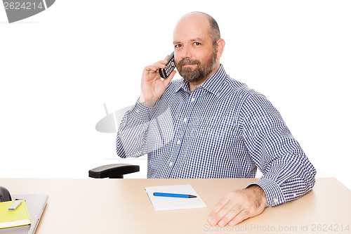 Image of business man at the phone