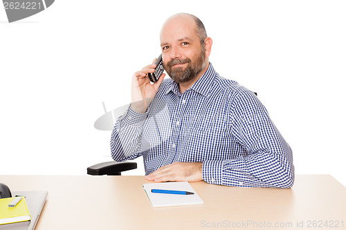 Image of business man at the phone