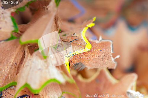 Image of Texture shavings of colored pencils