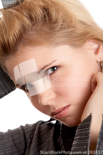 Image of Girl on white background