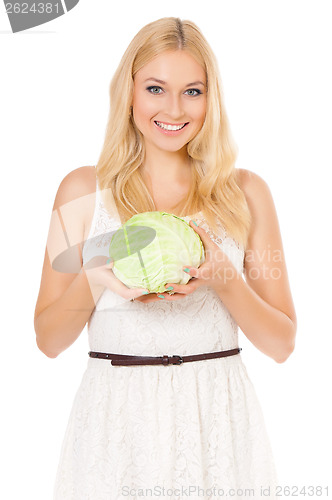 Image of Woman with vegetable