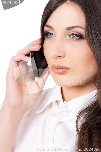 Image of Woman phone talking