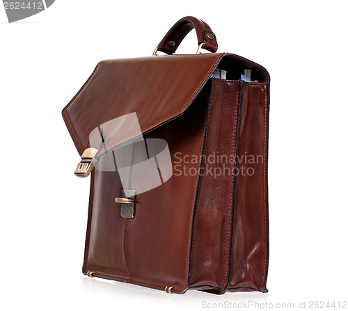 Image of Leather briefcase