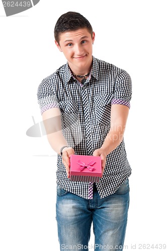 Image of Man with gift box