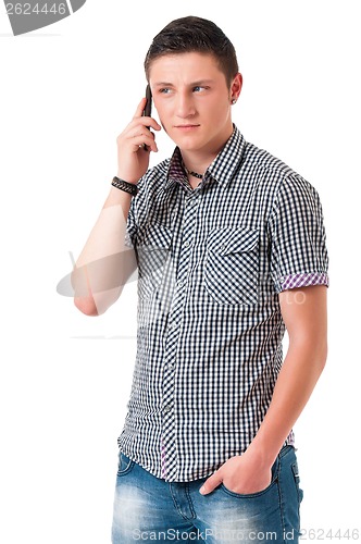 Image of Young man with phone