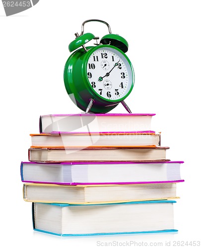 Image of Clock and books