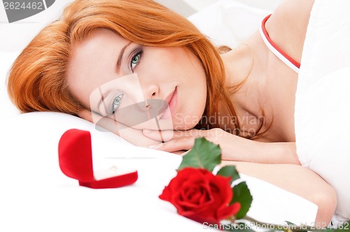 Image of Girl on bed