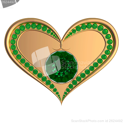 Image of Emerald heart jewelry