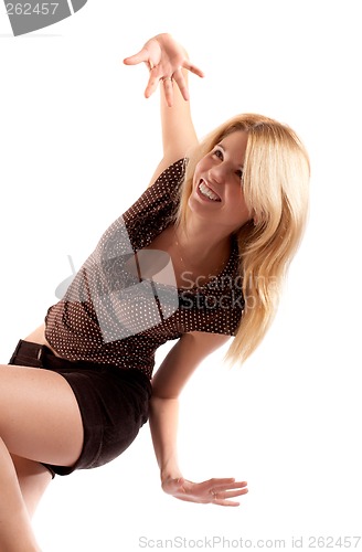 Image of Girl on white background