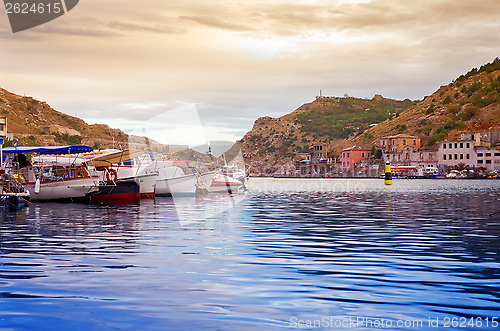 Image of bay at sunset