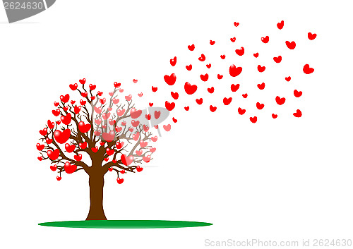 Image of Hearts and tree