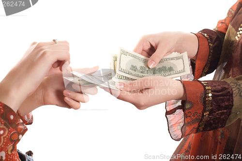Image of Hands with  money