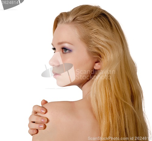 Image of portrait of beautiful blonde girl