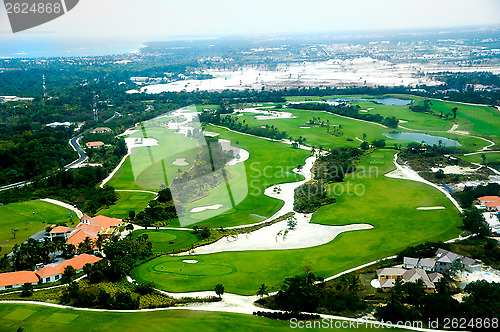 Image of Elevevated view of golf course