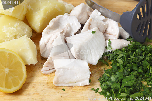 Image of Fishcake ingredients