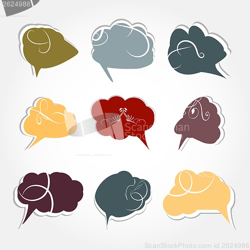 Image of set of cloud icon computing concept design