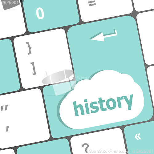 Image of Laptop keyboard and key history on it