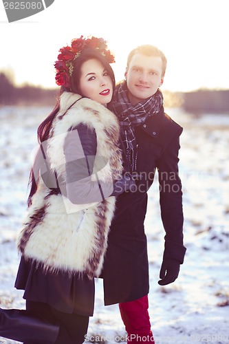 Image of Married couple walking