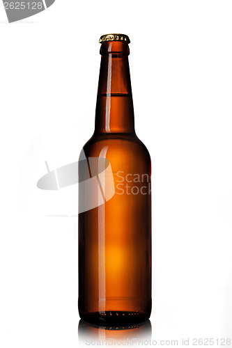 Image of Beer bottle isolated on white background