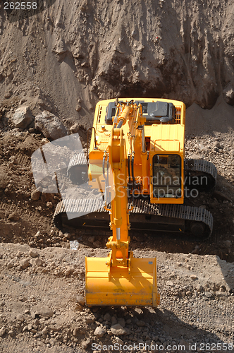 Image of Large excavator working