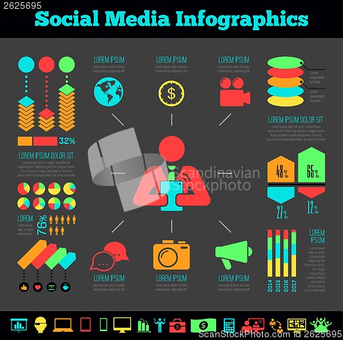 Image of Social Media Infographic Template.
