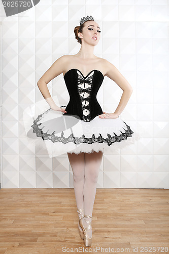Image of Ballet Dancer in Traditional Pancake Performance Outfit