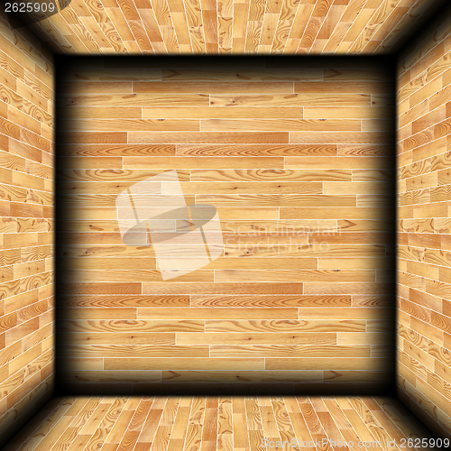 Image of wooden cabin indoor background