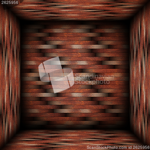 Image of interesting backdrop with wood tiles