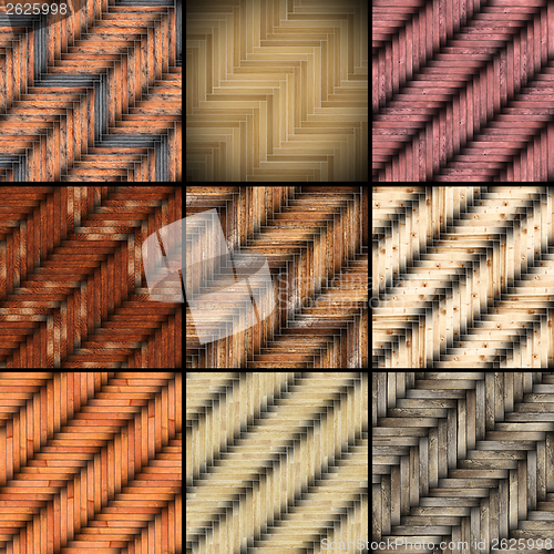 Image of collection of mounted floor textures