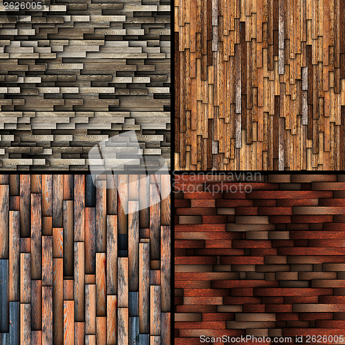 Image of textures of tiled  wooden floor