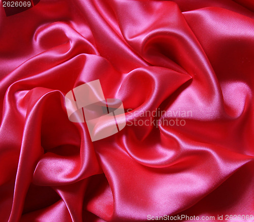 Image of Smooth elegant red silk as background 