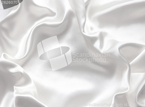 Image of Smooth elegant white silk as wedding background 