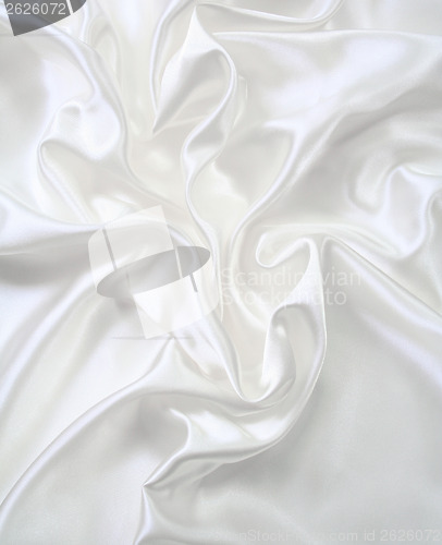 Image of Smooth elegant white silk as wedding background