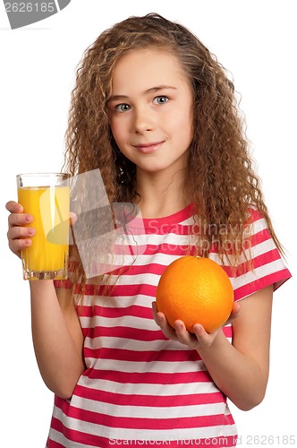 Image of Girl with orange juice